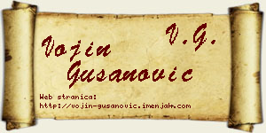Vojin Gušanović vizit kartica